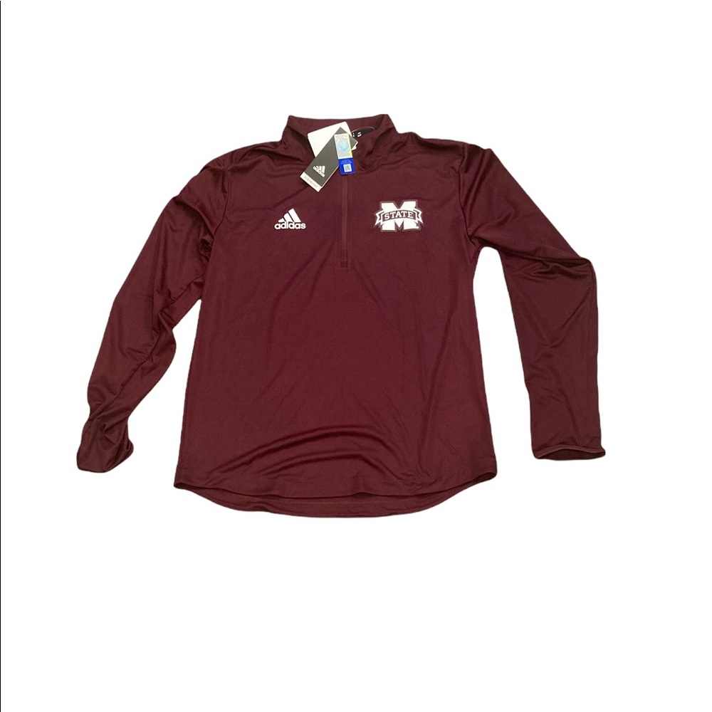 Mississippi State Bulldogs Adidas Men’s 1/4 Zip‎ Pullover Jacket Small